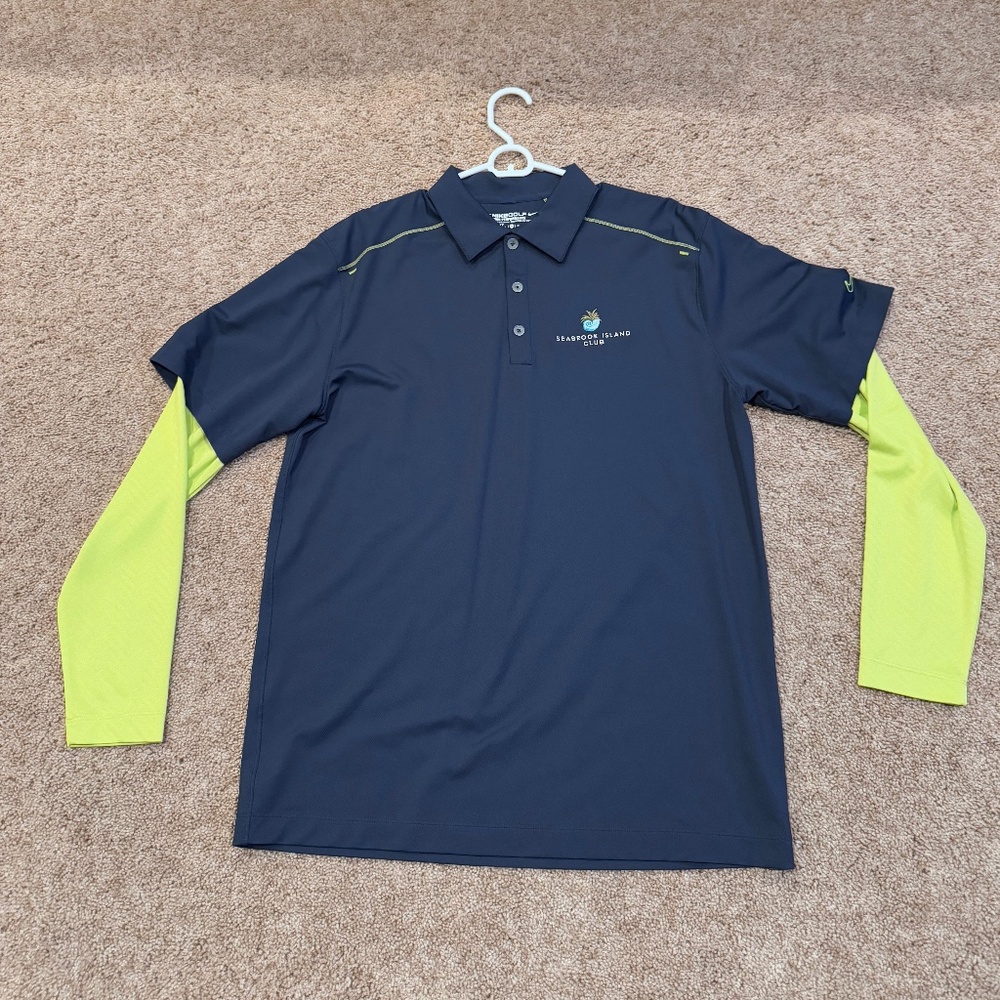 ❤️❤️ 3/$25 Men's Nike Golf Tour Performance Dry Fit long sleeve medium polo